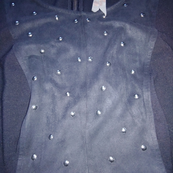 EUC Plus Size Melissa McCarthy Seven7 Studded Faux-Suede-Front Tunic – Size 1X - Picture 10 of 12